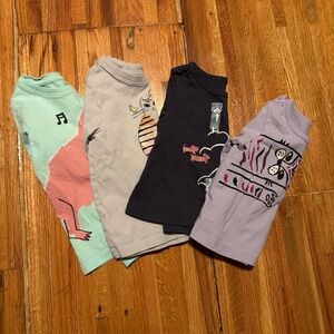 Tea Collection Lot Long Sleeve Girls Shirts 6m-2years Lot 4 Tee T-shirt Cotton